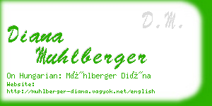 diana muhlberger business card